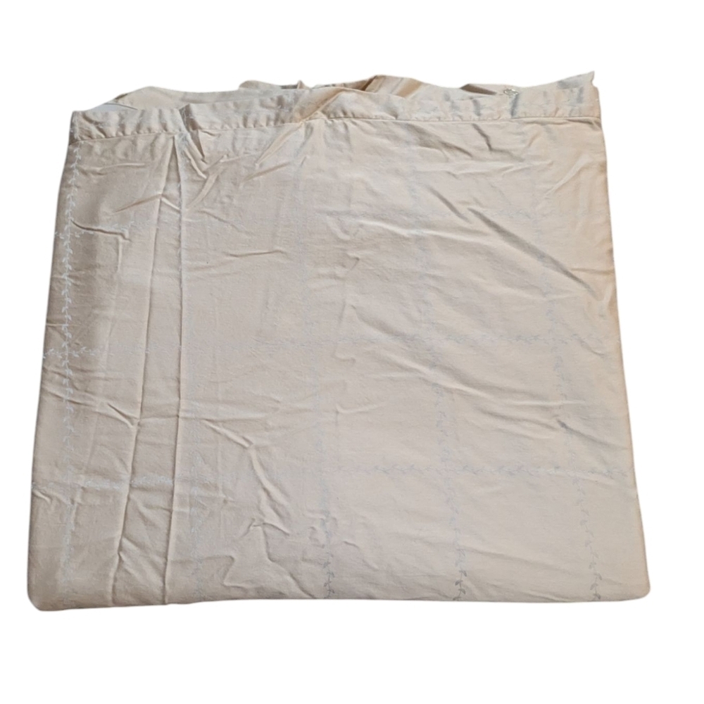 Chambers Luxury Italian Linens Embroidered King Duvet Gold Tan 100% Cotton Vines - Picture 2 of 8